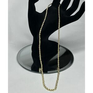 Gold plated 18" Rope Necklace-‎ 6x electroplated